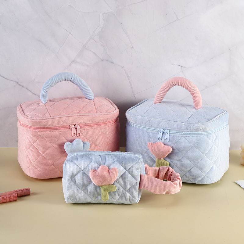 Cosmetic Bag Instagram Style Niche 2022 New High-grade Large Capacity Women's Portable Toiletry Storage Box Bag Case