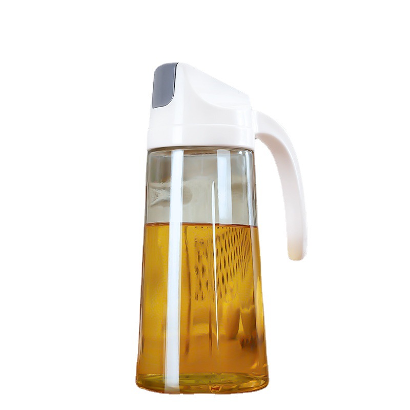 2873 Automatic Glass Oil Pot Household Oil Bottle Kitchen Automatic Opening and Cclosing with Lid Flask Oil Vinegar Bottle Oil Pot Pot