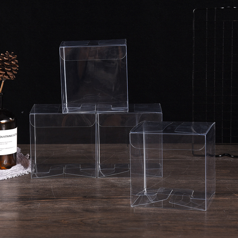 in stock pvc packaging box transparent box pp plastic rectangular folding box pet frosted twill color box custom logo