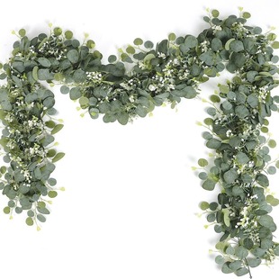 Cross-Border American Spring 180cm Simulated Eucalyptus Rattan Starry Eucalyptus Leaf Long Rattan Vine Pendant