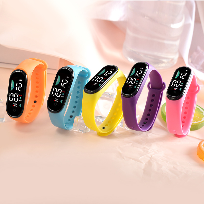 New simple electronic watch wholesale macaron men and women Fashion children's bracelet sports waterproof student electronic watch