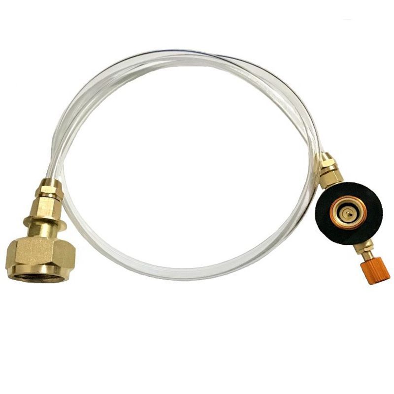 Export to Russia German standard liquefied gas furnace head card type long flat gas tank outdoor inflation valve converter connector pipe