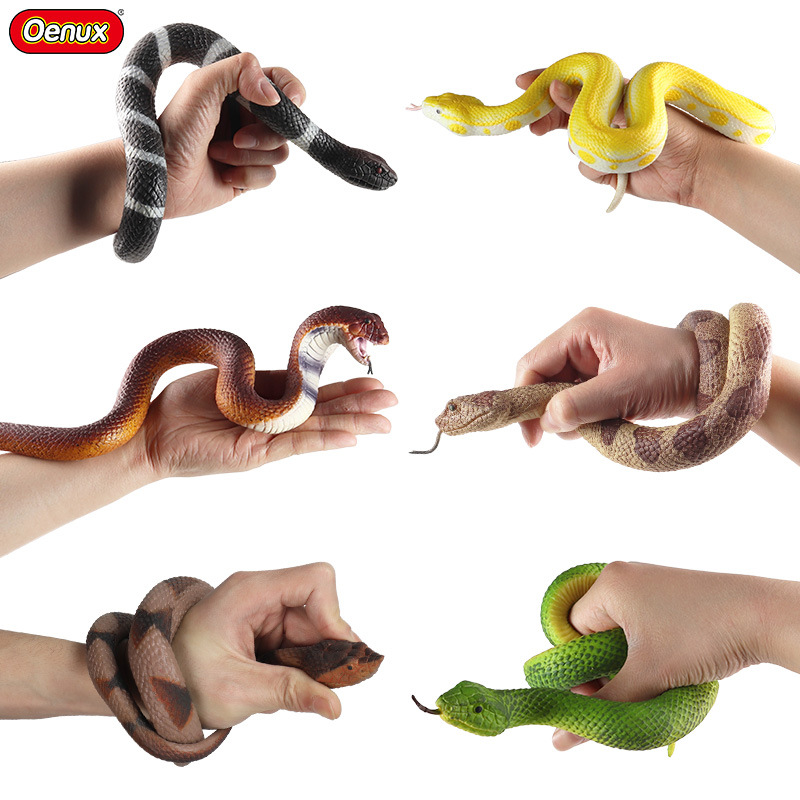 Simulation TPR soft glue Cobra Python rattlesnake gold python animal model Halloween trick toy