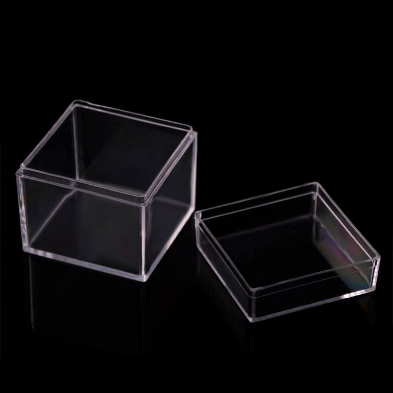 5cm square box transparent plastic box PS heaven and earth cover square box cookies sugar box packaging box storage box