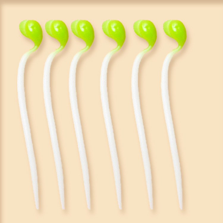 Cross-border new elastic decompression toy tpr bean sprouts stretch simulation yellow bean sprouts diy Decompression pull small bean sprouts