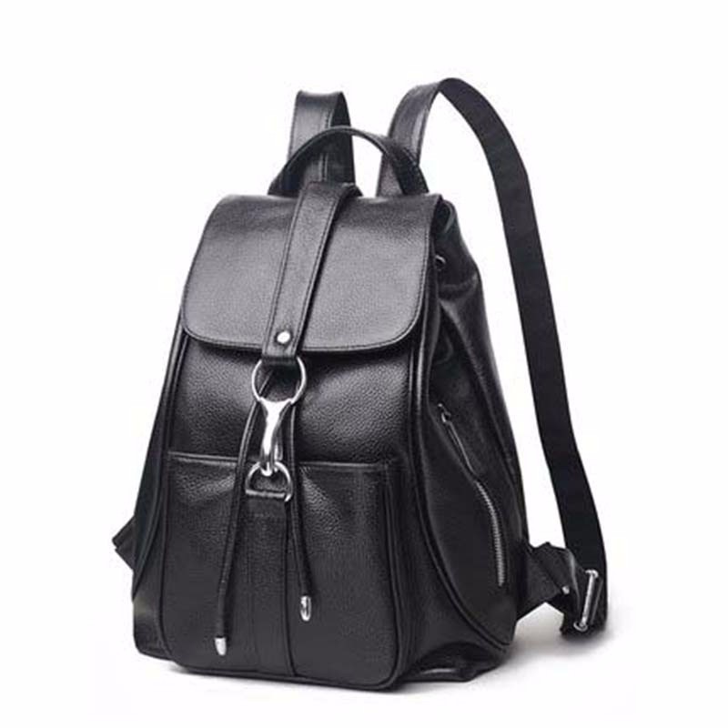 Soft leather texture new backpack Korean style casual fashion backpack women's versatile Large Capacity student mummy backpack