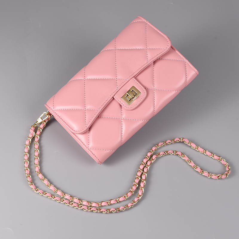 Ao Kaqi New Fashion All-match Sheepskin Women's Long Wallet Large Capacity Classic Rhomboid Universal Crossbody Bag