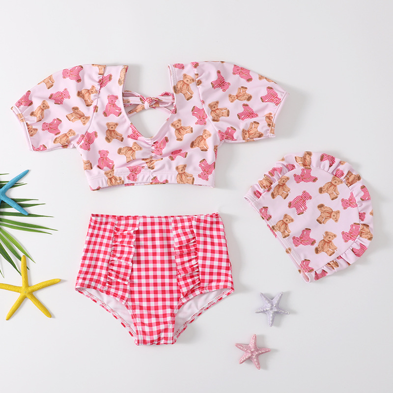 2022 New Korean Style Cute Children's Swimwear Girls' Split Swimwear Hot Spring Baby Princess Swimwear
