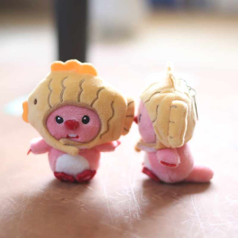 かわいい萌えピンクのネズミストラップぬいぐるみ人形ピンクの少女心人形バッグ掛けキーホルダー|undefined