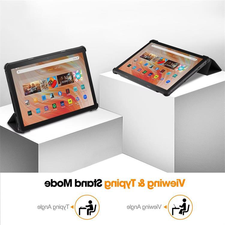 Fire HD 10 2023 three-fold bracket suitable for Amazon with sleep suction screen protector sheath