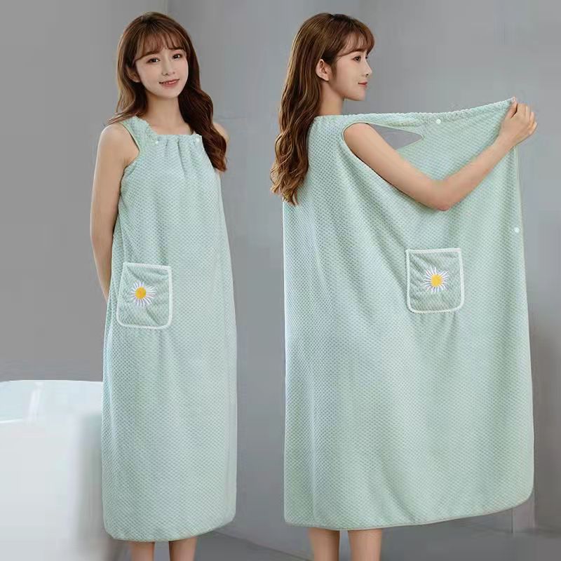 Bath Towel Household Women's Wearing and Wrapping Adult Cotton Absorbent Quick-drying Hair-free Bath Skirt 2021 New Winter Long