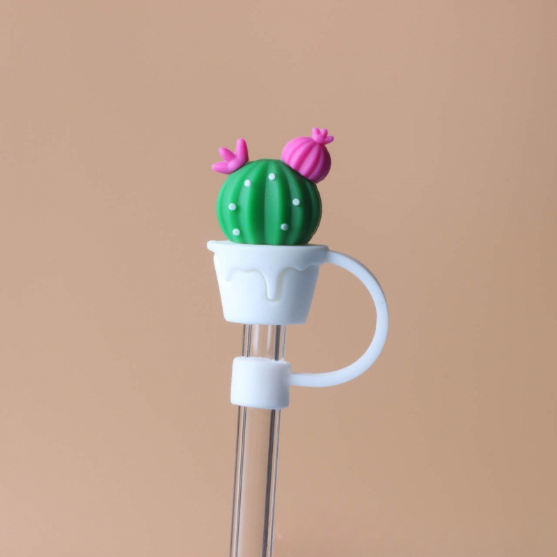 Straw cap dustproof straw plug glass straw stainless steel protective cover dustproof straw sleeve 8mm diameter straw