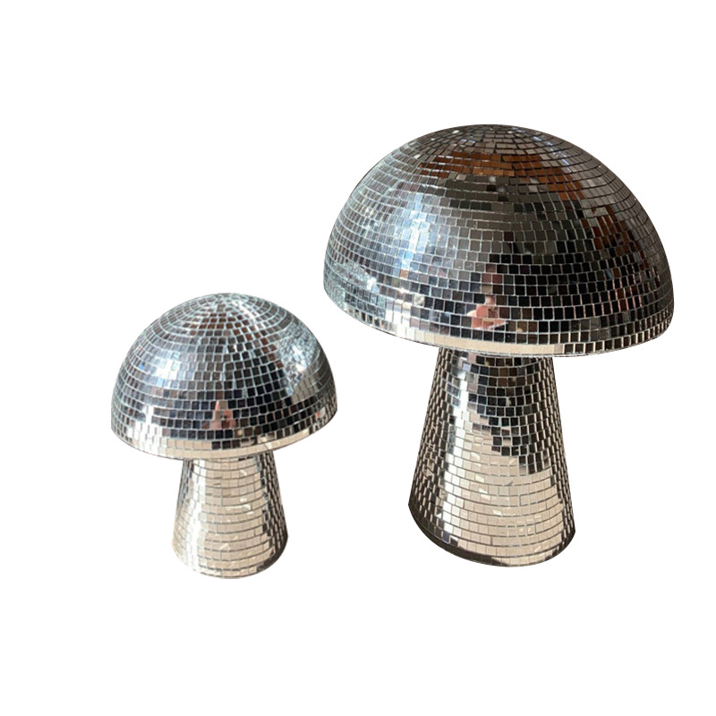Mushroom Disco Ball Mirror Glass Decorative Mushroom Ornaments Cross-border New Mushroom Disco Ball