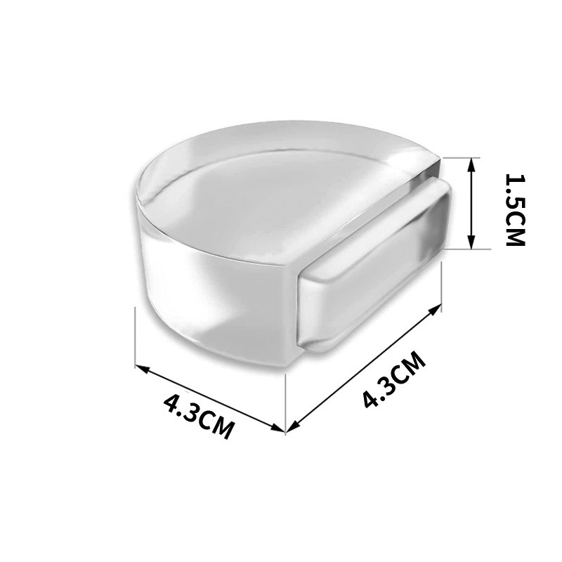 ラウンドアクリル透明ドアストップシリコーン穴あけなし D 字型衝突防止静かなドアブロック家の装飾材料|undefined