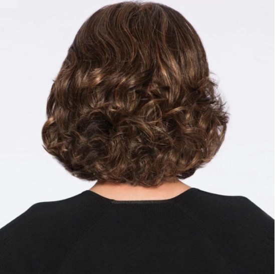 European and American wig women's oblique bangs short curly hair fluffy brown short hair fashion Chemical Fiber Brown short curly hair wigs spot