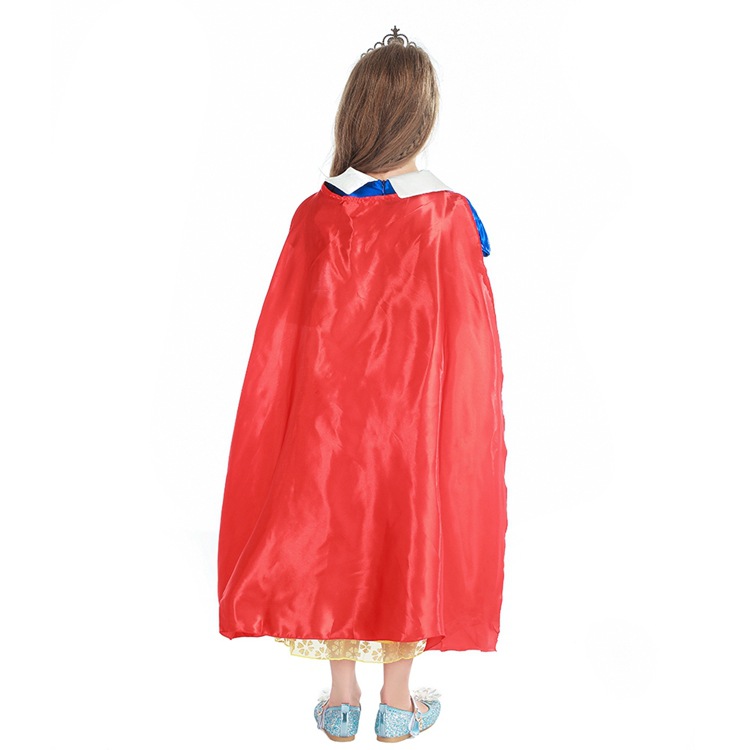 Halloween European and American Snow White Dress Cartoon Short-sleeved Red Cloak Dress Princess Bronzing Yarn Puffy Dress