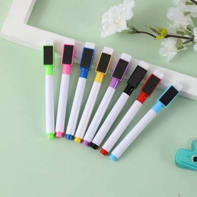 White water-based pen with magnetic whiteboard pen can be absorbed and erasable office culture and education color blackboard pen marker pen wholesale