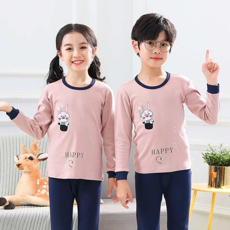 2024 New Children's Underwear suit Cotton Autumn Clothes Long Sleeve Baby Pajamas Home Clothes Spring and Autumn