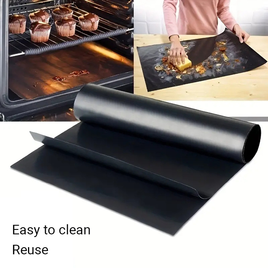 Oven Mat Microwave Oven Mat Fiberglass Teflon Oven High Temperature Resistant Non-stick BBQ Mat Oven Liner
