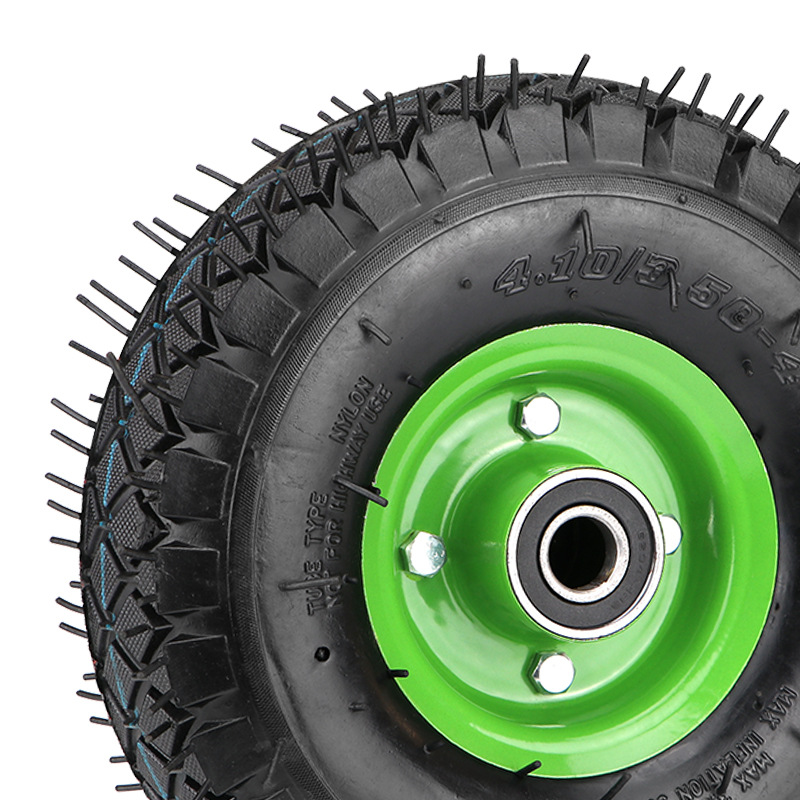 8 inch 10 inch 350-4 inflatable wheel rubber wheel silent caster heavy duty pump wheel tiger cart wheel