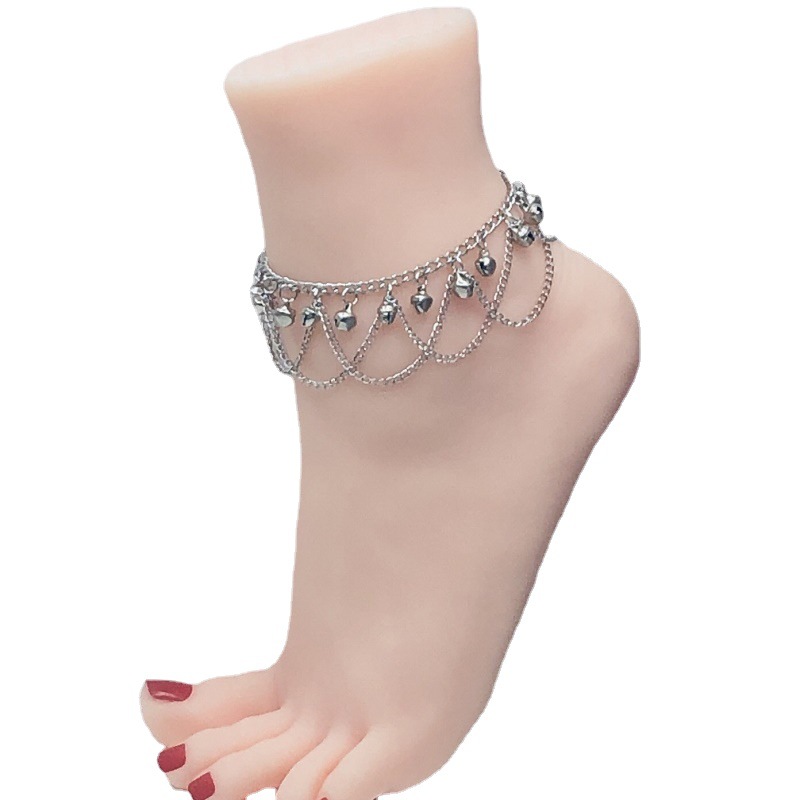 European and American Cross-border Foot Distinctive Fashion Bell Anklet Bohemian Wave Tassel Bell Women's Anklet