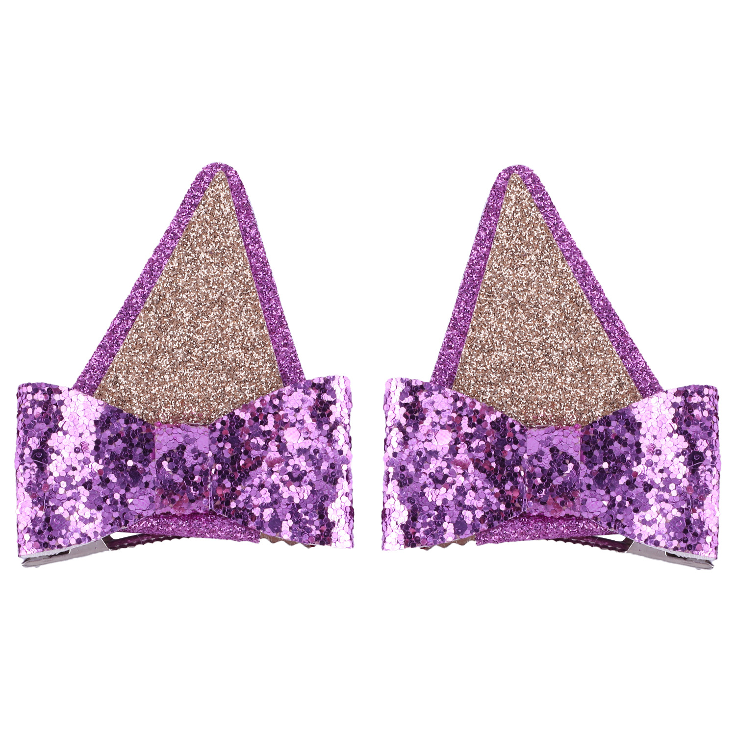 Xintian Principessa Carino Glitter Forcina Paillettes Fiocco Tridimensionale Forcina Bambini Cartone Animato Cane Orecchie Ornitorinco Clip_voghion.com