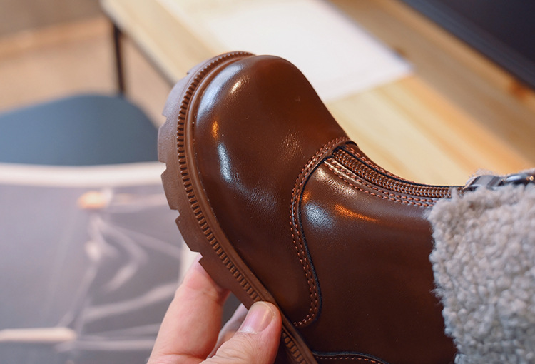 New children's cashmere warm cotton boots girls soft soled princess boots_voghion.com