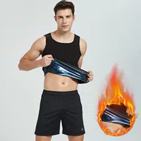 Спортивный спортивный костюм для бега и йоги, сжигающий жир, летний мужской плотный тренировочный жилет для фитнеса, Спортивная эластичная одежда для коррекции фигуры