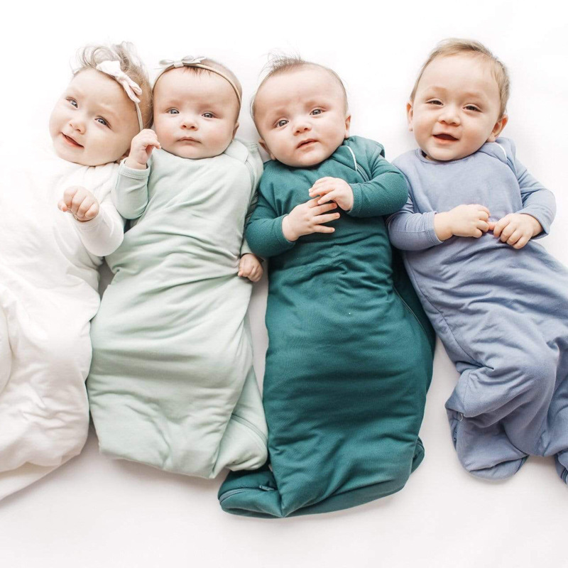 Amazon bamboo fiber baby sleeping bag autumn and winter baby spring and autumn and summer baby newborn child kick-proof