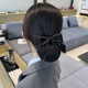 Double layer denim ribbon-black-fine mesh