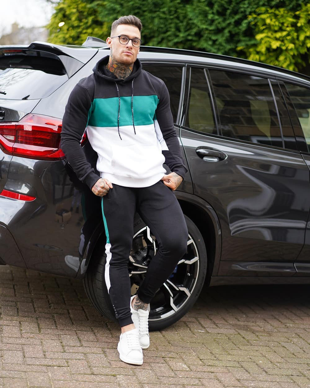 Cross-border foreign trade Leisure sweater suit autumn new large size Youth Men's Round neck sports running fitness suit