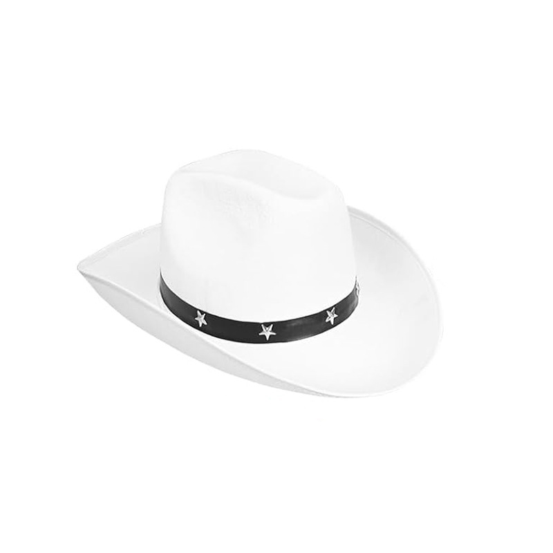 Amazon взрывы производителей в наличии пятиконечная звезда заклепка Western Cowboy Hat фестиваль Карнавальная Вечеринка рыцарь вдоль шляпы