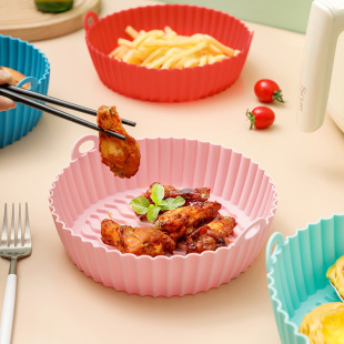 Amazon Hot Sale Air Fryer Silicone Baking Pan Mat Round Square Foldable Food Grade Baking Mat Oven Mat