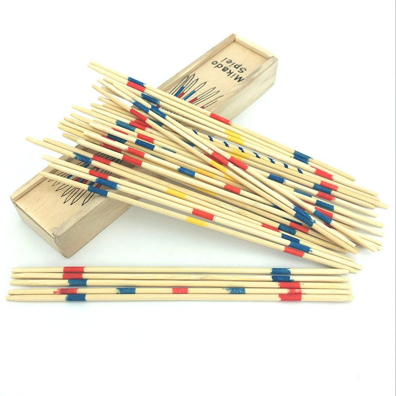 80 s nostalgic game stick boys and girls gifts parent-child interactive desktop educational wooden pick stick toys wholesale