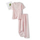 Men's and women's cotton double-layer gauze simple printed long-sleeved trousers pajamas home wear suit cross-border wholesale