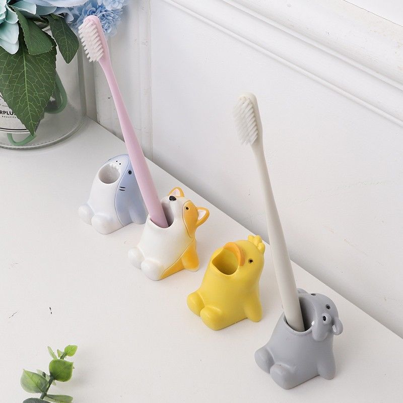 Creative toothbrush storage rack home indoor bathroom bathroom decoration small ornaments tooth storage children gifts