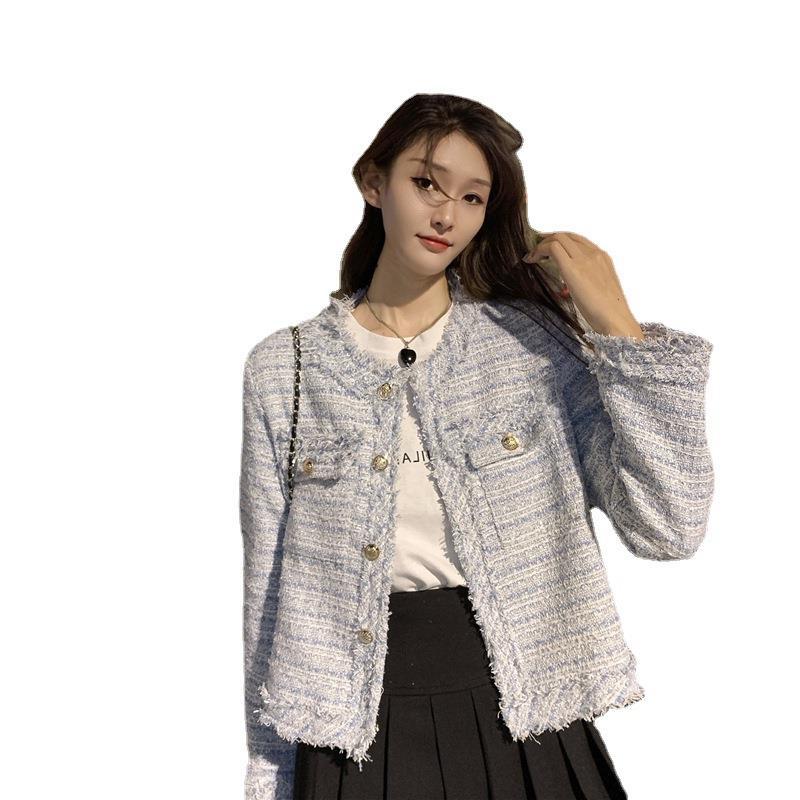 Chanel Style Tweed Coat Autumn and Winter 2025 New Elegant Tassel Chic Short Street Long Sleeve Top Women's Clothing