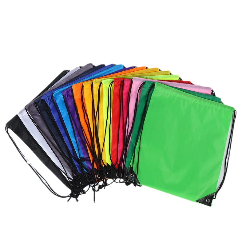 In stock polyester drawstring Oxford cloth advertising backpack marathon outdoor sports basketball bag