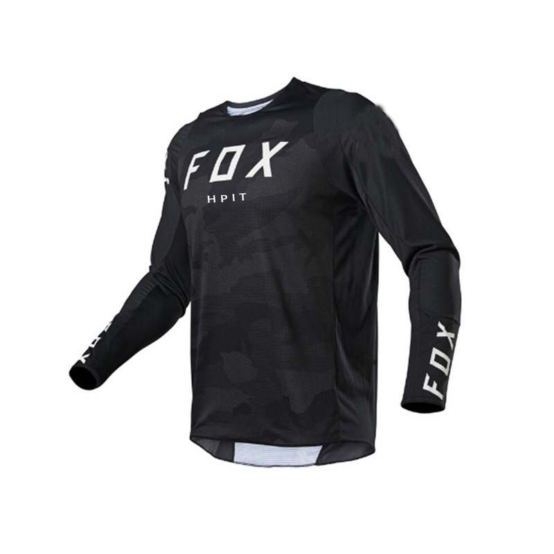 Summer long-sleeved in stock men's moisture-wicking spring sweatshirt riding suit downhill suit fox hpit fox