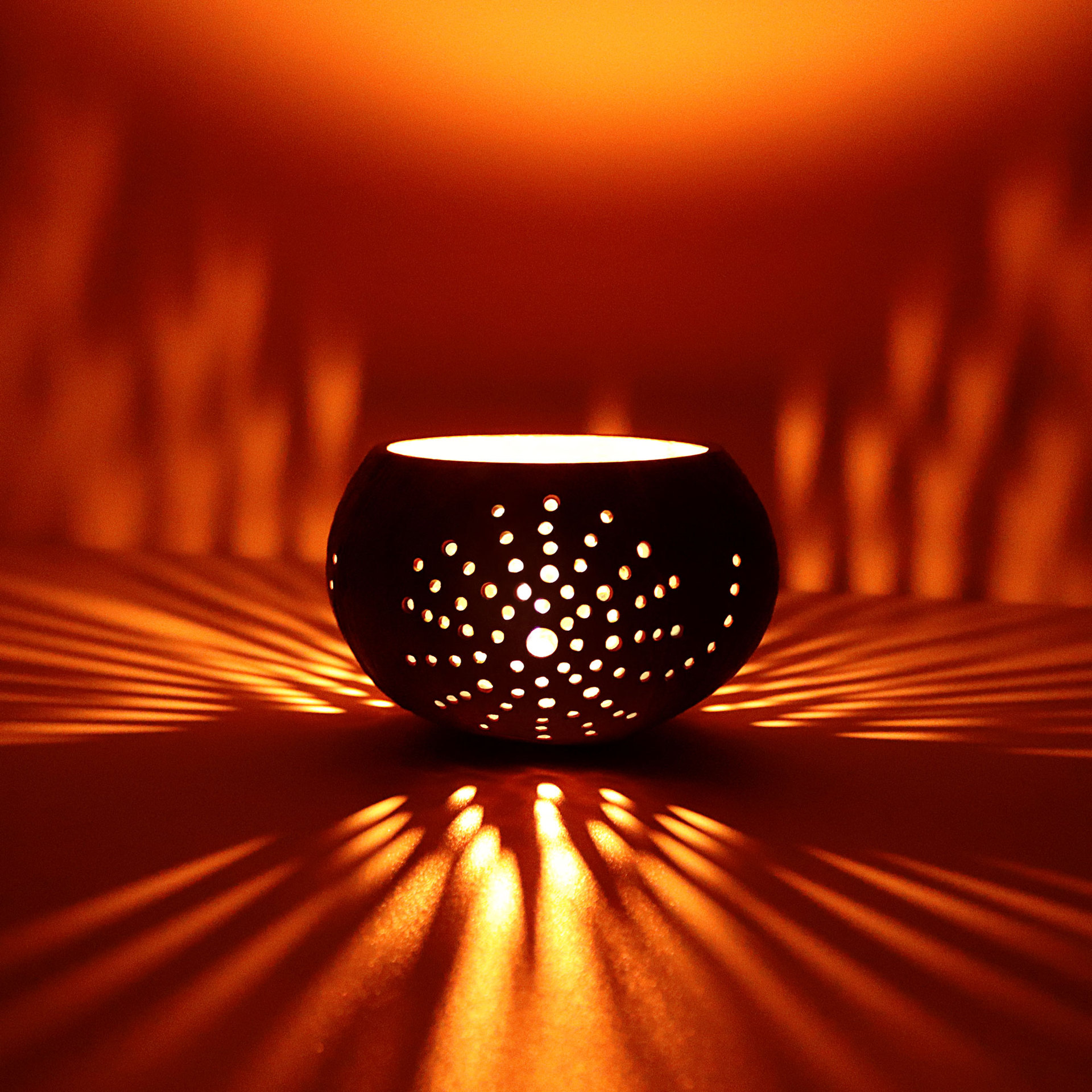 Hollow Candle Coconut Shell Bowl Coconut Shell Coconut Bowl Creative Decorative Bowl Storage Bowl Cross-border Foreign Trade Wholesale
