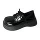 British style Mary Jane shoes 2023 Spring and Autumn new black lace-up small leather shoes women's Japanese PU leather loafers for women