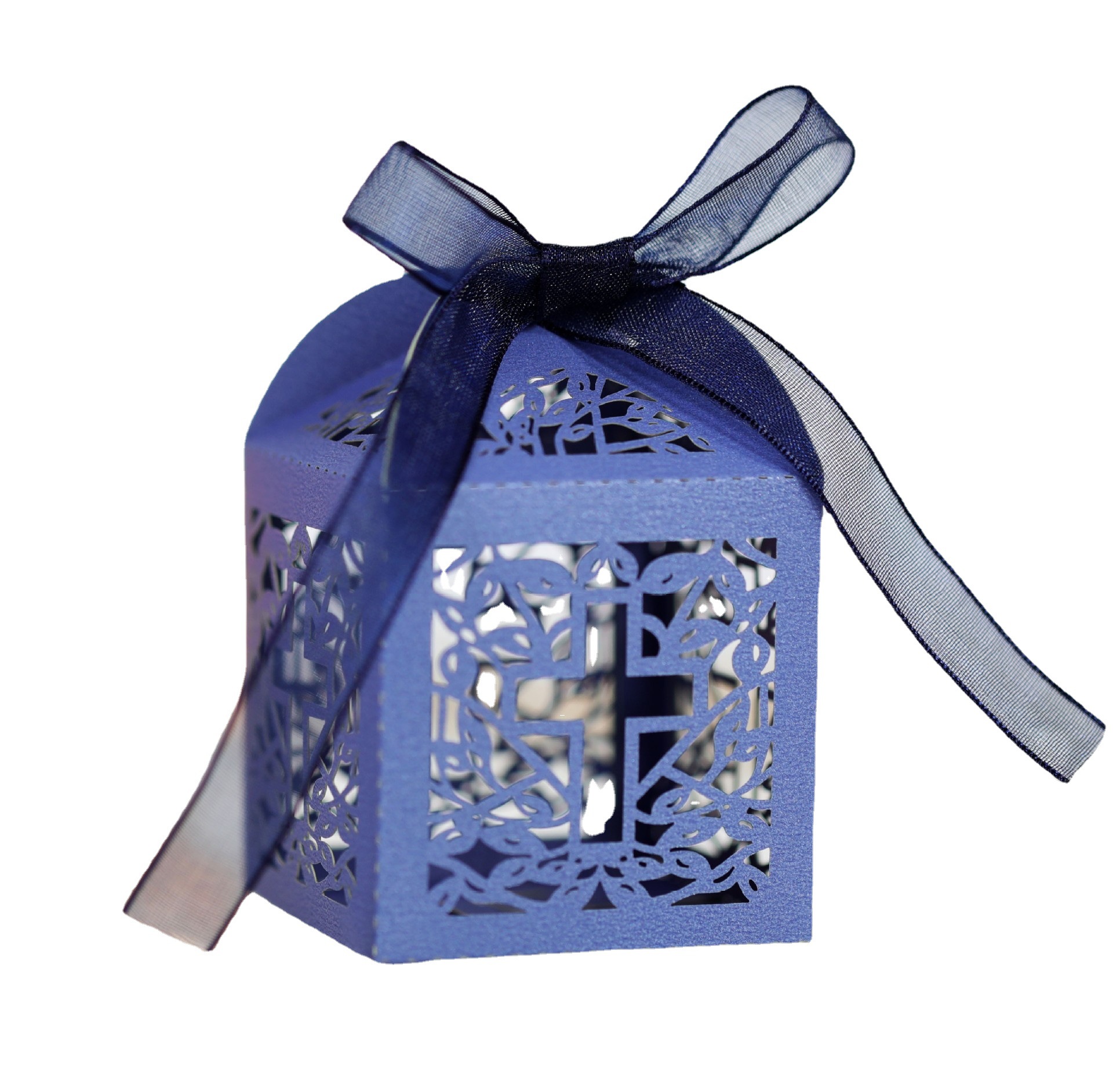 Export hollow ice white pearlescent candy box wedding party bride shower cross chocolate box factory spot