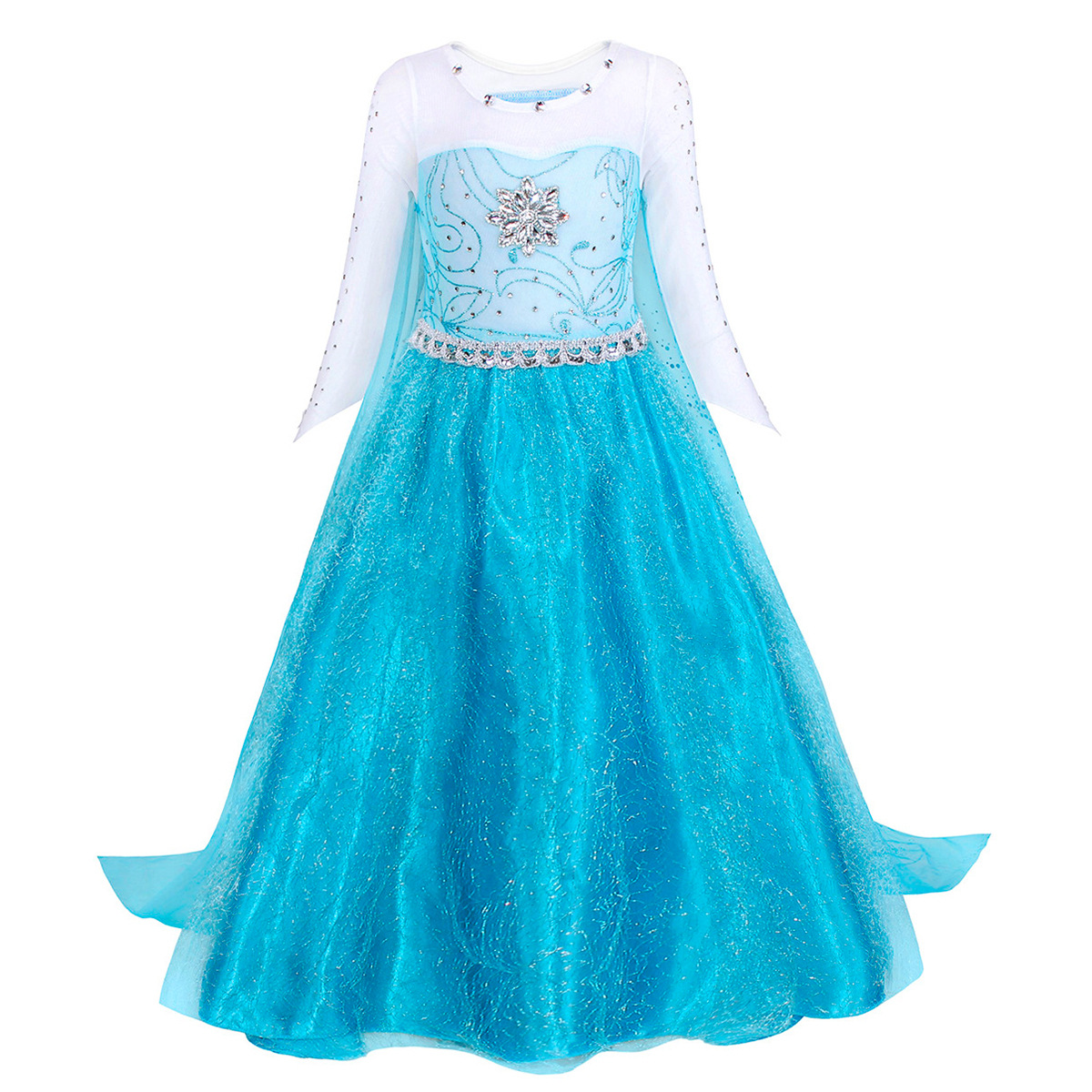 2024 Christmas Children's Clothing Frozen Princess Skirt Elsa Girls Long Sleeve dress