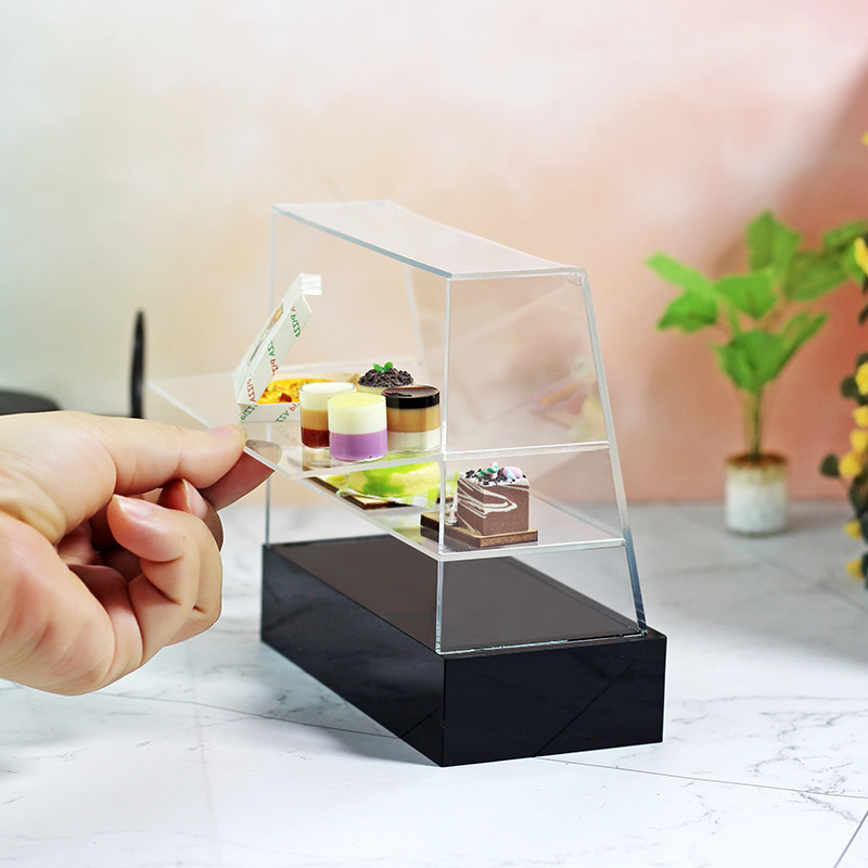 52dollhouseミニチュア食べ物遊びシーンモデル人形ハウスアクセサリーミニお菓子ケーキキャビネット引き戸y113|undefined