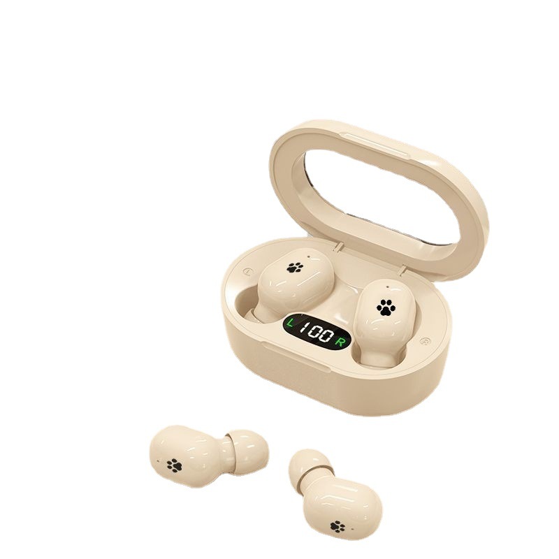e8s Transparent Warehouse Cross-border Private Model 2022 Bluetooth Headset New Noise Reduction Mini Cute Girl High Color Value