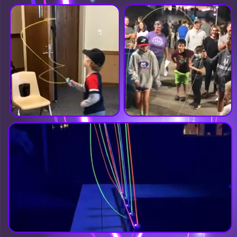 Cross-border tremolo explosion rope launcher play a wool gun charging electric luminous creative funny cat toy