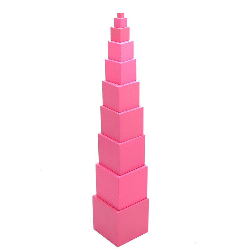 Монтессори международное издание Pink Tower Сенсорный детский сад Монтессори Раннее детское образование Обучающие инструменты Детские игрушки