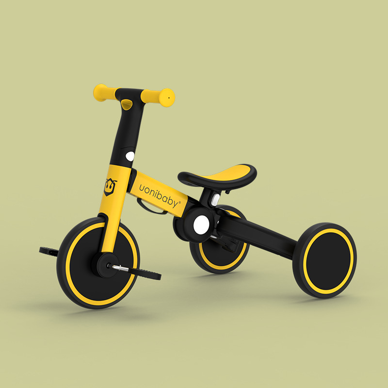 uonibaby children's pedal tricycle walking baby hand push bicycle 1-3 years old baby folding balance scooter