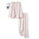 Men's and women's cotton double-layer gauze simple printed long-sleeved trousers pajamas home wear suit cross-border wholesale