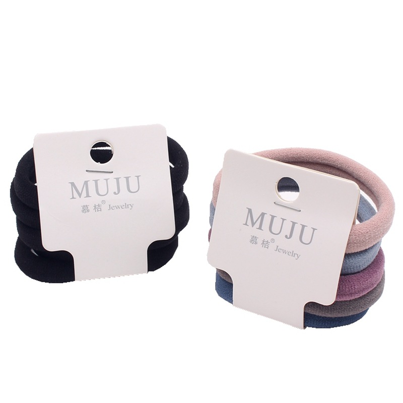 Korean style hair accessories simple tag hair rope 2 yuan shop headdress affordable 5 card large seamless hair ring head rope